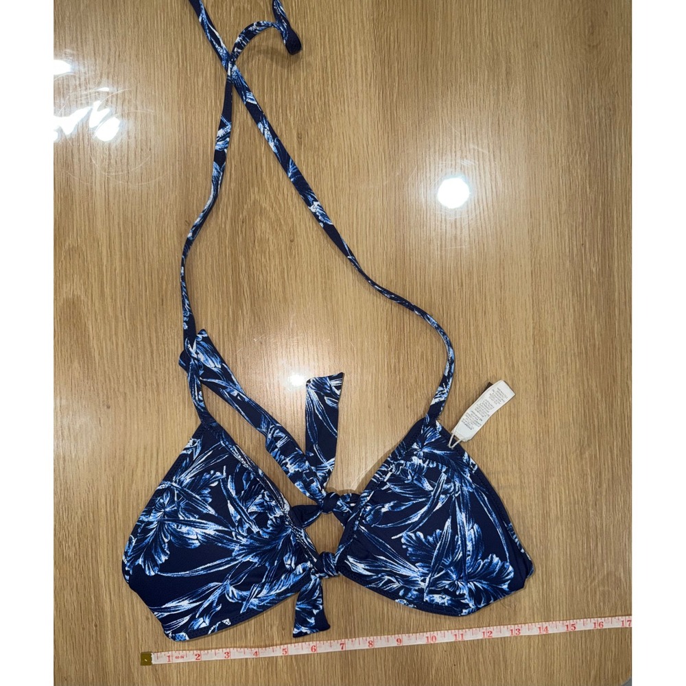Tommy Bahama Limited Edition Reversible Bikini Top Navy White Floral